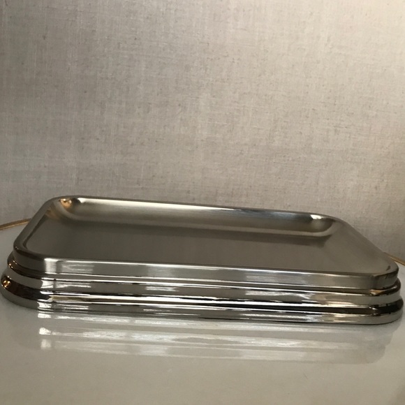 Modern Brushed Stainless Organization Bathroom Tray - Picture 7 of 10